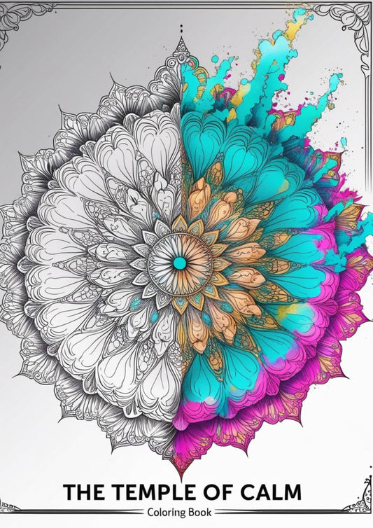 El Templo de la Calma: Libro de Colorear para Adultos con 28 Mandalas Místicos para la Relajación